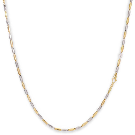 HuisCollectie Monzario Links Collier 14k Bicolor 2.2mm 865C BIC