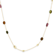 HuisCollectie Monzario Colors Collier 14k Geelgoud met Toermalijn C1334 GEEL