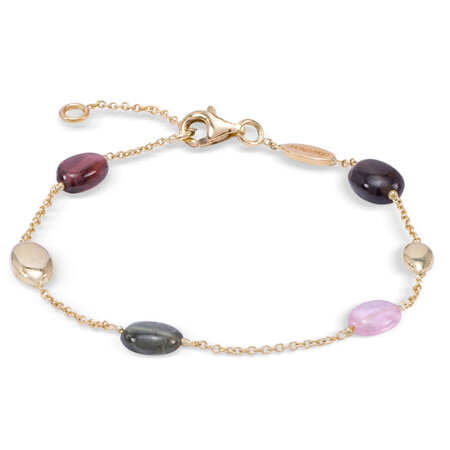 HuisCollectie Monzario Colors Armband 14k Geelgoud met Toermalijn A1334 GEEL
