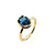 R&C R&C Romance 18krt geelgouden Ring met London Blue Topaas 613235