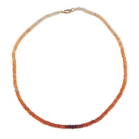 HuisCollectie HuisCollectie Edelsteen Collier Vuuropaal 4mm Facet 613427