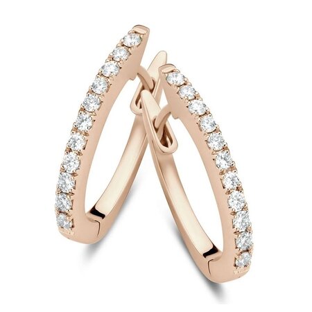 Tirisi Tirisi Seoul Flower Due Earring Creolen 18k roségoud met diamant TE9268DP