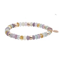 BRON BRON Armband Reflex 18k Roségoud met Amethyst, Citrien, Aquamarijn en Maansteen 8AR3985MIX84