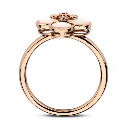 Tirisi Tirisi Ring Fiji 18k Roségoud met Parelmoer, Toermalijn en diamant TR1218WM+PNP