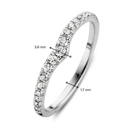 Mrs.Janssen Mrs.Janssen Ring 14k witgoud met diamant 613545