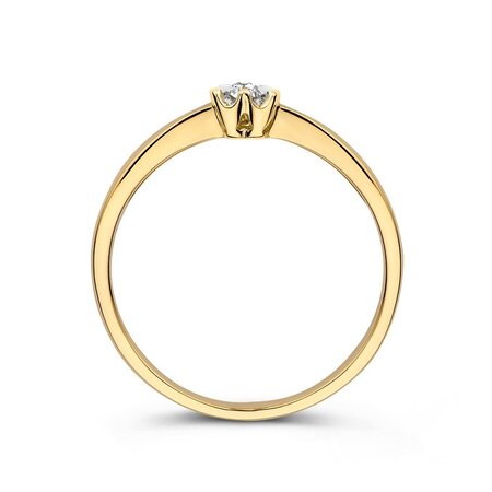 Mrs.Janssen Mrs.Janssen Ring 14k Geelgoud met diamant 613550
