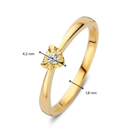 Mrs.Janssen Mrs.Janssen Ring 14k Geelgoud met diamant 613550