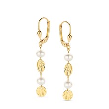 Mrs.Janssen Mrs.Janssen Oorhangers 14k geelgoud met zoetwaterparel 613554