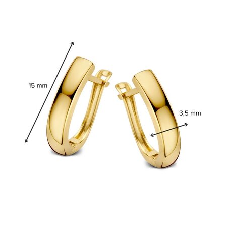 HuisCollectie HuisCollectie Creolen 14k Geelgoud 15mm 613541