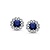 HuisCollectie Oorstekers 14k Bicolor met Saffier en diamant 613544