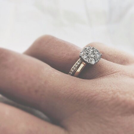 HuisCollectie HuisCollectie Ring 14k bicolor met diamant 613561