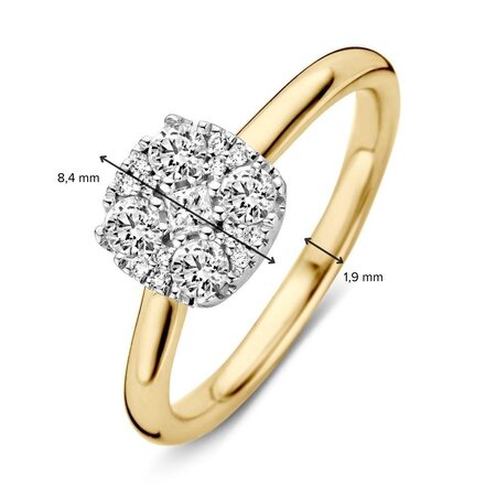 HuisCollectie HuisCollectie Ring 14k bicolor met diamant 613561