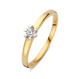 HuisCollectie Huiscollectie Ring 14k geelgoud met 0.12ct H/Si diamant 613567