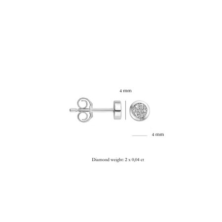 Blush Blush Diamonds Oorstekers 14k witgoud met diamant 7610WDI