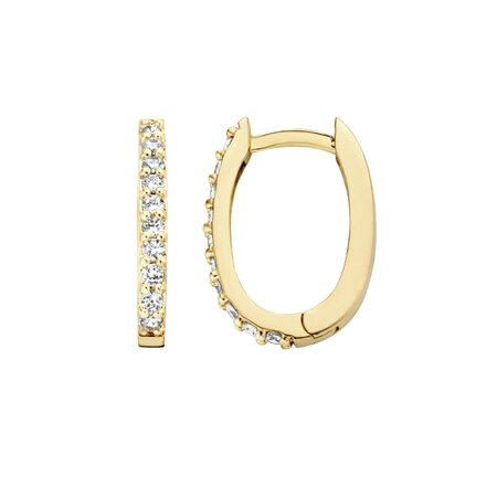 Blush Blush Creolen 14k geelgoud met zirkonia 7236YZI