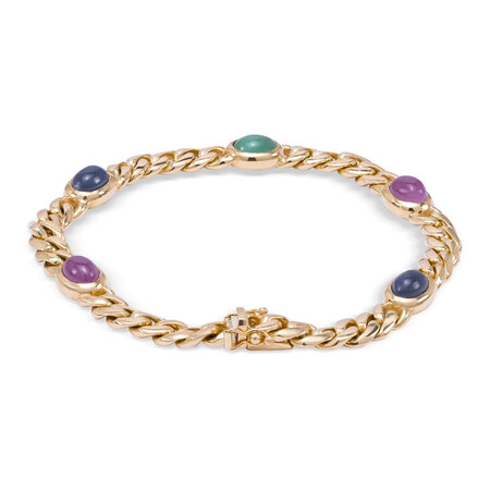 HuisCollectie HuisCollectie  Armband 14k Geelgoud met robijn, saffier, smaragd 6.4mm 609138