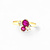 Mrs.Janssen Mrs. Janssen Ring 14k geelgoud met Robijn en diamant 613678