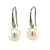 Mrs.Janssen Mrs.Janssen Oorhangers 18k witgoud met Zoetwaterparel 12.5x10mm 609248