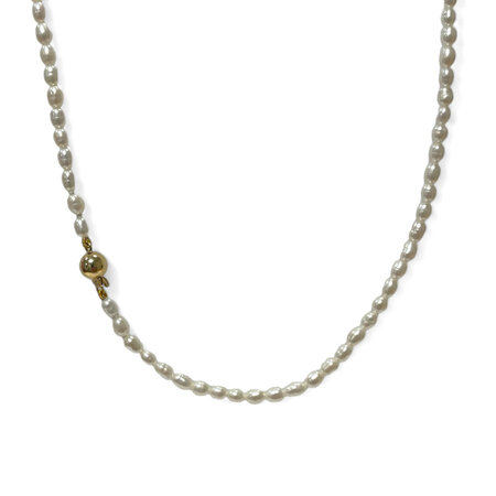 HuisCollectie Zoetwater Parel Collier Barok 3.0mm 14k 42cm 613684