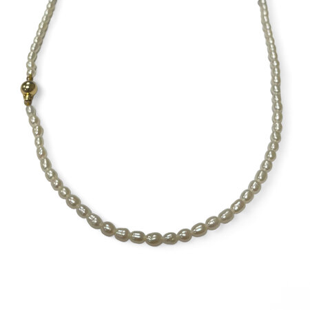 HuisCollectie Zoetwater Parel Collier Barok 3.0mm 14k 42cm 613684