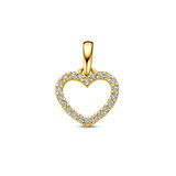 HuisCollectie HuisCollectie hanger 14k Geelgoud hart met diamant 0.11ct 613683