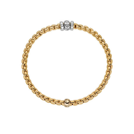 Fope FOPE Armband Flex-it Eka 18k Geelgoud met diamant 73101B3_PB_G_BBB_00M