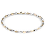 HuisCollectie Monzario Links Armband 14k bicolor 3mm 837A BIC