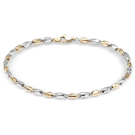 HuisCollectie Monzario Links Armband 14k bicolor 3mm 837A BIC