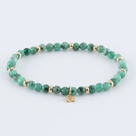 Y&G Y&G Armband 14k geelgoud met Smaragd 10-4003