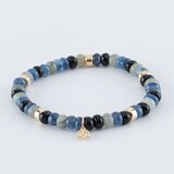 Y&G Y&G Armband 14k geelgoud met Onyx, Labradoriet en Kyaniet SP0037