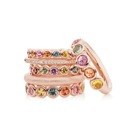 Bron BRON Ring Confetti 18k Roségoud met Saffier 8RR4893LIGHT