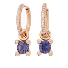 Bron BRON Creoolaanhangers Phlox 18k Roségoud met Ioliet en diamant 8OR4800IOBR