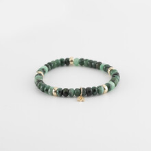 Y&G Y&G Armband 14k geelgoud met Smaragd 7039