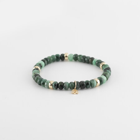 Y&G Y&G Armband 14k geelgoud met Smaragd 7039