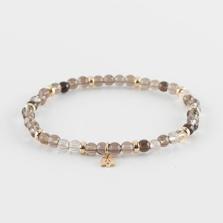 Y&G Y&G Armband 14k geelgoud met Rookkwarts 10-4005