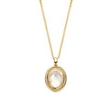 Blush Blush Collier 14k geelgoud met Parelmoer en Bergkristal 3169YMQ