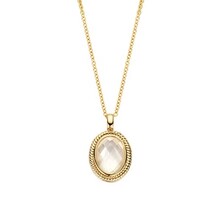 Blush Blush Collier 14k geelgoud met Parelmoer en Bergkristal 3169YMQ