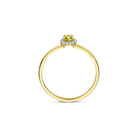 Blush Blush Ring 14k geelgoud met Zirkonia en Peridot 1258YGP