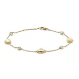 Blush Blush Armband 14k geelgoud met zirkonia, Parelmoer en Bergkristal 2252YMQ