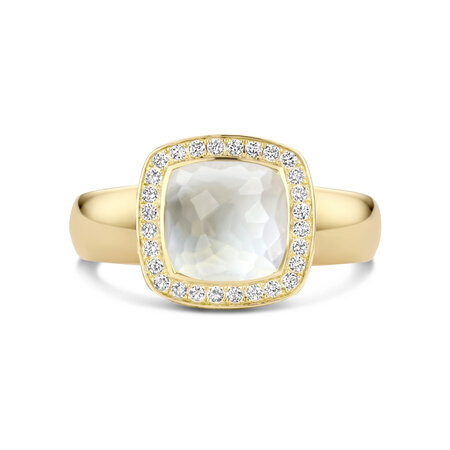 Tirisi Moda Tirisi Milano Due Ring 18k geelgoud met parelmoer TR9778WQ(2T)