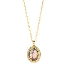 Blush Blush Collier 14k geelgoud met Parelmoer en Bergkristal 3169YBQ