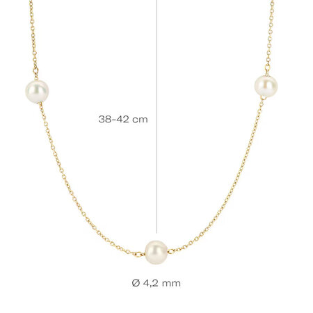 Blush Blush Collier 14k geelgoud met Zoetwater Parel 3185YPW
