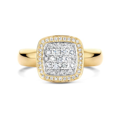 Tirisi Tirisi Milano Due Ring 18k geelgoud met diamant TR9762D(2T)