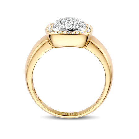 Tirisi Tirisi Milano Due Ring 18k geelgoud met diamant TR9762D(2T)