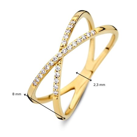 Mrs.Janssen Mrs. Janssen Ring 14k geelgoud met diamant 614463