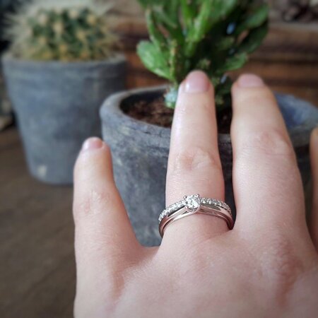 HuisCollectie HuisCollectie Ring 14k Bicolor met diamant 613895