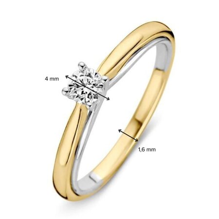 HuisCollectie HuisCollectie Ring 14k Bicolor met diamant 613895