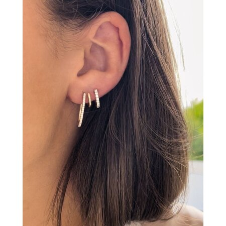 Mrs.Janssen Mrs. Janssen Creolen 14k Geelgoud met diamant 612107