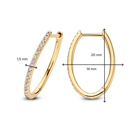 Mrs.Janssen Mrs. Janssen Creolen 14k Geelgoud met diamant 612107