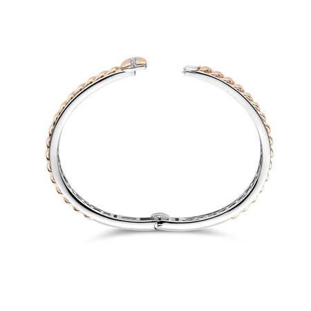 Tirisi Moda TIRISI Moda Armband Grumetta bicolor met diamant TM2251D(2P)